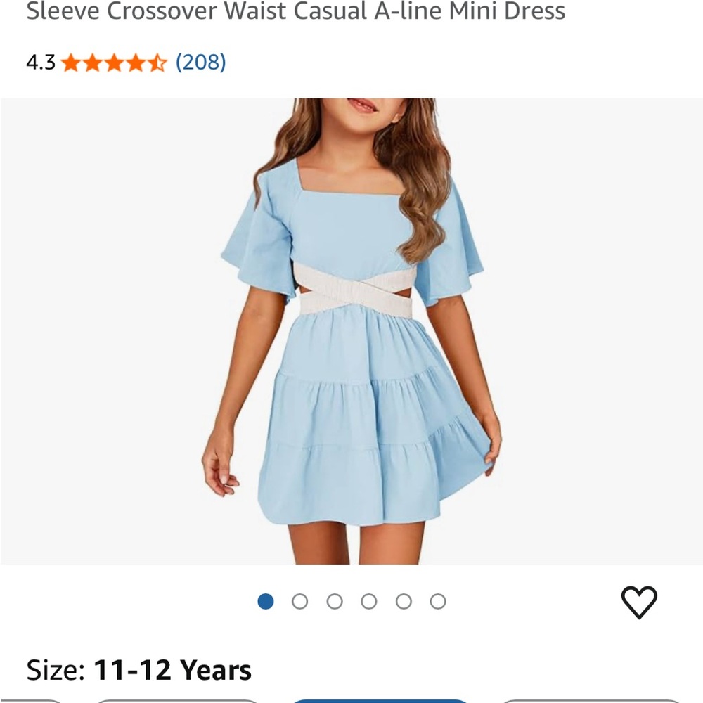 Blue A-line Kids Dress